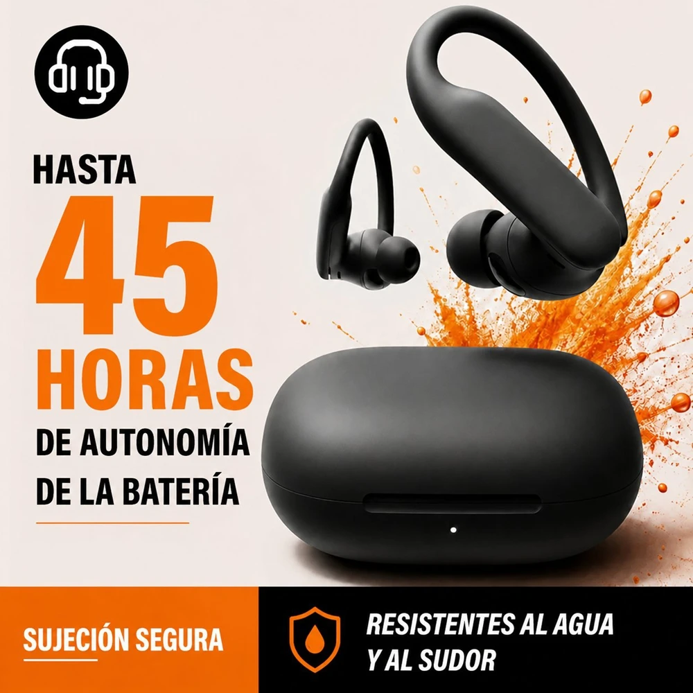 Power Pro 2 Auriculares Deportivos Inalambricos con Cancelacion de Ruido